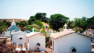 Community cemetery in El Quelite, Mexico.